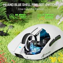 N.B. Draadloze Gamingmuis 2,4 G BT Draadloze Muis Oplaadbare Muis Ergonomische Rgb Gamingmuis Voor Computer Laptop Ipad Hollow Gesneden Wit 24