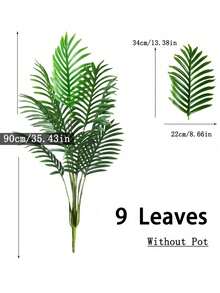 1 pieza Planta artificial grande de 120cm, Árbol de palma falso, Hojas de palma tropical, Imitación de árbol de palma, Árbol alto, Toque realista para interiores, Hojas de bambú con caparazón de tortuga de plástico, Adecuado para decoración del hogar, cocina, exterior, oficina, maceta no incluida - Multicolor - Ver 6