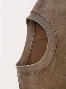 230g Washed, Halloween Town Printed T-Shirts, High-Quality Batik Cotton Vintage Fashion Brand T-Shirts, Beach Essential, Men's Summer T-Shirts, Holiday Gifts, Perfect Gifts.