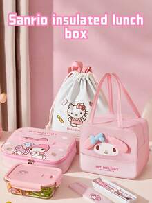 Insulated Lunch Bag, Extra-large capacity version, Three-Layer Protection, Waterproof & Durable, Cute Cartoon Designs, Wide Handle & External Pocket, Perfect for School, Work, Picnics & Travel, Keeps Food Fresh, Easy to Clean, Gift for Her