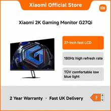 Xiaomi 2K Gaming Monitor G27Qi 27" – 2560*1440 QHD Display, 180Hz Refresh Rate, 1ms Response, 95% DCI-P3, Dual DP & HDMI Ports, VESA Mount, Ideal For Fast-Paced Gaming & Creative Work - 黑色 - 查看 1