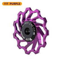 WEST BIKING Rueda guía de transmisión trasera de cerámica para bicicleta de montaña - Rueda tensora de aleación de aluminio con rodamiento Peilin de 11T/13T dientes