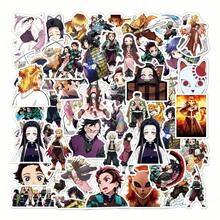 50张 Aniplex 官方授权贴纸 混合装 鬼灭之刃 动漫卡通贴纸 儿童笔记本电脑 滑板玩具贴纸 (鬼灭之刃) - 彩色 - 查看 7