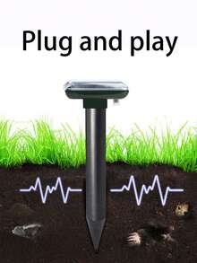 Solar Ultraschall-Vertreiber - Outdoor Schädlingsvertreiber für Schlangen, Wühlmäuse, Maulwürfe, wetterfeste Bodenverankerung, für Garten, Bauernhof, Feld