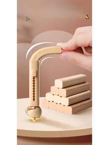 1pc Push-Pull Rubber Eraser For Children Students, Pencil Eraser With No Debris, Push-Pull Lock Design, Stationery - Multicolor - View 5