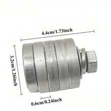 1 件式 M10/M14 钢铣床适配器，4-1/2 柄至 1/2 柄适配器，适用于手持式磨床和角磨机，金属结构，无需电力，铣削适配器 | 坚固的设计 | 耐用的金属结构 - 銀色 - 查看 3