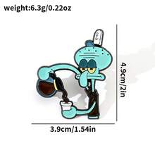 SPONGEBOB 1/2 Pcs Classic Anime SpongeBob SquarePants Brooch Set Cute Patrick Star Enamel Pin Backpack Clothing Jewelry Metal Badge Accessories Gifts