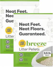 Breeze pellets de arena para gatos - 3.5 lbs, 2 paquetes, absorbente y libre de polvo, ideales para controlar olores y mantener limpio el arenero - Paquete de 2 - Ver 13