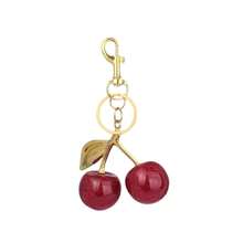 1pc New Fashion Crystal Cherry Pendant Metal Keychain, Suitable For Daily Wear, Can Be Used As Bag Accessories, Can Serve As Family Gift, Friend Gift, Classmate Gift, Couple Gift, Birthday Gift, Teacher Gift, And Valentine's Day Souvenir. - Multicolor - View 3