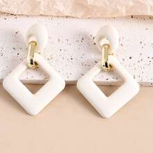 3 Pairs Fashion Women Earrings Set, Casual Exaggerated Big C Minimalist Stud And Dangle Earrings, Wedding Party Jewelry