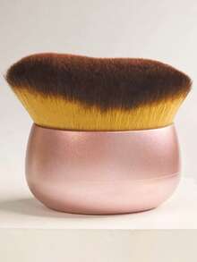 YISE Wealth Ingot Shaped Makeup Foundation Brush, 5 Color Options, Soft Bristles, Quick Application Without Caking, Selected High-Density Bionic Fibers, Fluffy And Fine, Lightweight And Adhering Application, Suitable For Liquid Foundation, Cream Foundation Or Powder Foundation, Can Be Placed Directly On The Desk For Convenient Storage, Ideal For Beginners And Slouchy People!