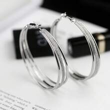 1 Pair Multi-Layer Frosted Ball Earrings For Women