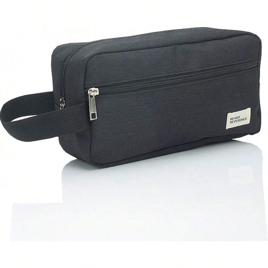 Neceser de Viaje para Hombre y Mujer, Organizador Bolsa Maquillaje Higiene Baño, Bolsa Cosmetiquera Impermeable, Bolsa de Aseo para Artículos de Tocador - A-Negro - Ver 1