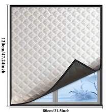 1 件隔热遮光窗帘，冬季防风隔热窗帘，隔音隔热窗帘，夏季浴室厨房卧室防紫外线遮阳，密封窗户，遮光隔音，易于安装，带钩环，无需钻孔 - 銀色 - 查看 7