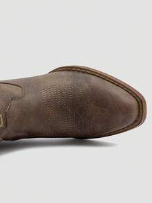 GLOBALWIN Square Toe Cowboy Boots For Women Western Boots With Low Heel Ankle Boots Cow Girls Outfits Women Fall Winter Spring Boots - 棕色 - 查看 2