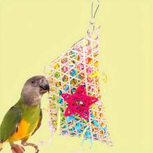 Đồ chơi cho vẹt - Đồ chơi nhai bằng dây thừng, tre đan, giấy vụn cho vẹt (Màu ngẫu nhiên) - Nhiều màu - Xem 6