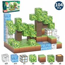 48/85/104/154PCS 磁性积木玩具，DIY 磁性积木玩具，学习空间推理，易于组装且设计新颖，适合 3 岁以上男孩和女孩的益智积木玩具，激发大脑想象力。 - 彩色 - 查看 6