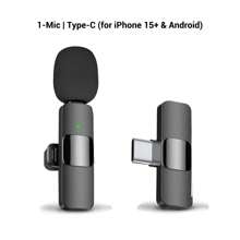 HITOZON Professional Wireless Lavalier Microphone Compatible With Iphone/Android Phones,Cordless Omnidirectional Condenser Recording Mic For Video/Audio/Vlog Recording,Wireless Mic For Teaching, Interviews, Live Streaming