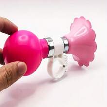 Modern Pink PVC Bicycle Horn With Bell, Durable, Lightweight, Easy To Install, Suitable For Mountain Bikes And Road Bikes, Air Horn, Bicycle Accessories