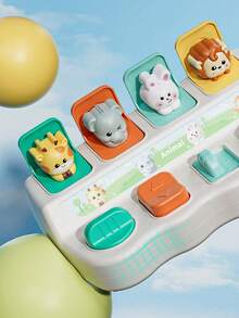 1 Bộ hộp bật lên hoạt hình trốn tìm dành cho trẻ nhỏ - Đồ chơi học tập tương tác kèm thẻ động vật, quà tặng giáo dục cho sinh nhật hoặc Giáng sinh - Nhiều màu - Xem 8