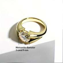 KAHOOT Anillo de compromiso/boda de plata esterlina S925 con moissanita de 1/2/3 quilates en diseño de onda de agua, regalo de Navidad, San Valentín, cumpleaños o uso diario, incluye estuche de regalo