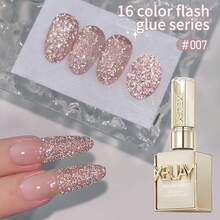 XEIJAYI 钻石闪光美甲 16 色 15ml 凝胶指甲油浸泡 UV LED 指甲油沙龙女性美甲工具时尚迷人指甲奢华指甲设计 - 彩色 - 查看 22