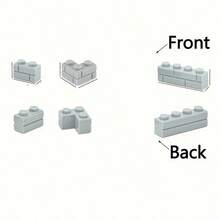 1 Bag Small Particles Thick Wall Bricks 1x2 2+1 1x4 Dots Bulk Accessories Doors Windows DIY Building Blocks Educational Toy For Kids