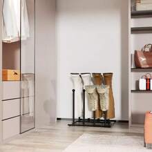 Free Standing Shoe Racks Black Metal Boot Rack Organizer For Dorm Room Closet Entryway Bedroom Patio Outdoor Hallway Black Shoe Rack Organizer For 4 Pairs