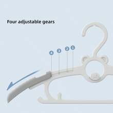 可调节婴儿衣架 - 可伸缩儿童衣架，4 级，防滑加厚耐用金属挂钩，适合 0-18 岁，时尚坚固，适用于婴儿房、衣柜、洗衣房、衣架和衣柜组织，现代婴儿装饰，坚固的结构，婴儿存储，时尚的设计，高品质挂钩，幼儿的父母 - 彩色 - 查看 3