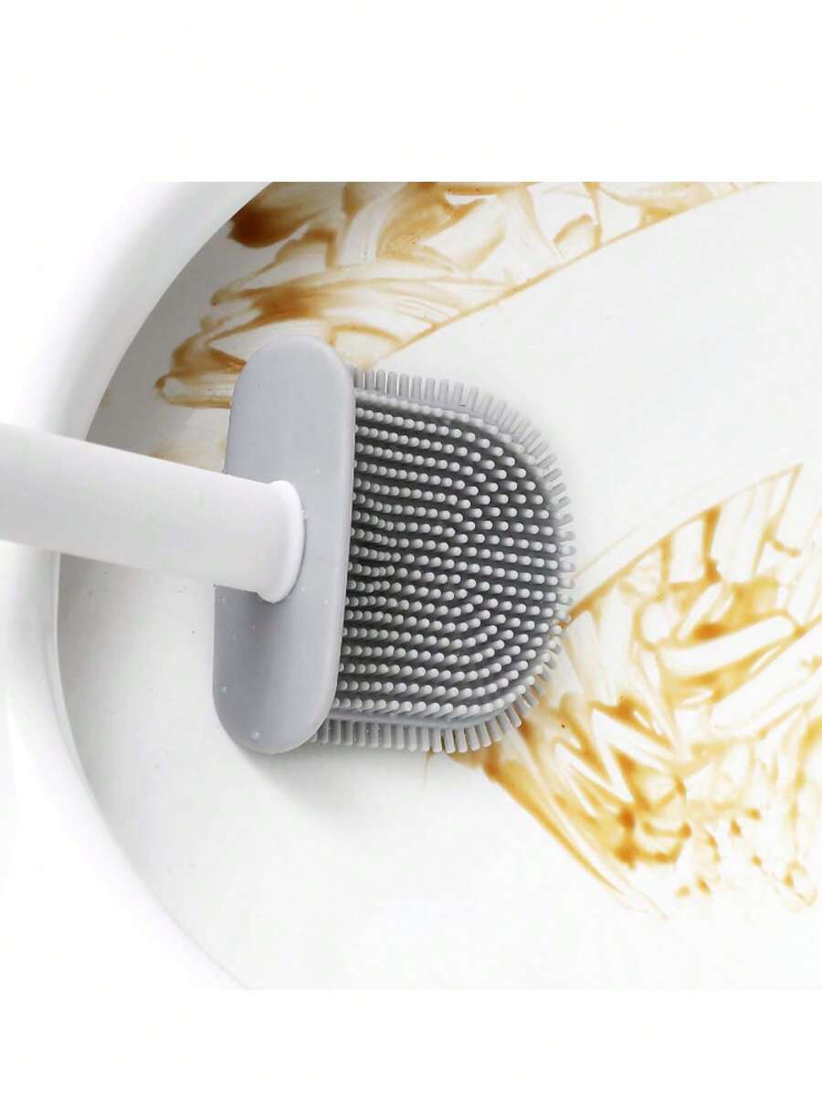 1 Set Wall-Mounted Toilet Brush, 2-In-1 Luxury Toilet Cleaning Brush And Holder, Bathroom Cleaning Tool, Bathroom Accessory