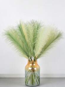 10支装 - 绿色芦苇草装饰，人造芦苇草花束，仿真芦苇花，家居客厅卧室花瓶装饰（绿色），家居装饰，圣诞装饰，房间装饰，圣诞节 - 彩色 - 查看 2