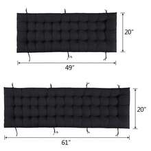 Lounge Chair Cushion Reclining Waterproof Camping Lounge Chair Cushion Pad Replacement Patio Chaise Lounge Cushion - 黑色 - 查看 2