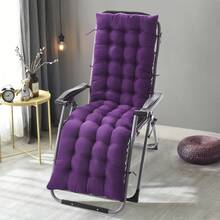 Lounge Chair Cushion Reclining Waterproof Camping Lounge Chair Cushion Pad Replacement Patio Chaise Lounge Cushion - 紫色 - 查看 1