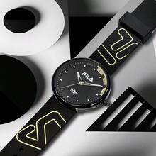 FILA Fila Quartz Watch For Men Women Silicone Strap Plastic Mirror 30M Water Res