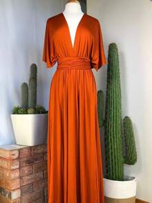 Simple Backless Textured Knot Wedding - 赤土陶 - 查看 7