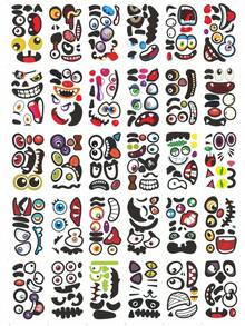 30 Pieces/60 Pieces Scary Halloween Anime Cartoon Vampire Pumpkin Puzzle Manual DIY Stickers, Sticker Pack - DIY Decorating Water Bottles, Skateboards, Helmets, Cars, Cartoon Character Stickers Use Stickers, Popular Anime Stickers, Anime Young Cute Characters Series Cup Stickers On Phones, Laptops, Boxes, Notebooks,