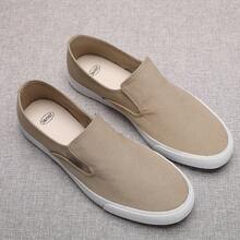Men Canvas Shoes - Khaki - View 4