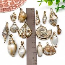 15pcs Mix Acrylic Ocean Shell Starfish Charms With Marine Life Pendants For DIY Beach-Style Necklace, Earrings, And Keychain Jewelry Crafts Accessories