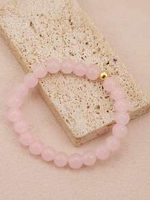 1入網紅手串- 8mm紅色丹砂珠與鍍金珠彈性手鍊,可帶來運氣,財運和吸引財富 - 酒紅色 - 查看 6