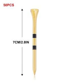 Paquete de 50 Piezas de Tees de Golf de 3 Tamaños de Madera de Bambú, Soporte talla grande Duradero y Estable para Bolas de Golf, Accesorios de Golf al por Mayor Personalizados, Envío Directo