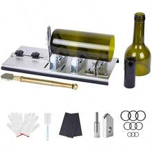 Glass Bottle Cutter Kit Adjustable Sizes 5 Wheels Round Glassbottle Cutting Tool - Silver - View 3
