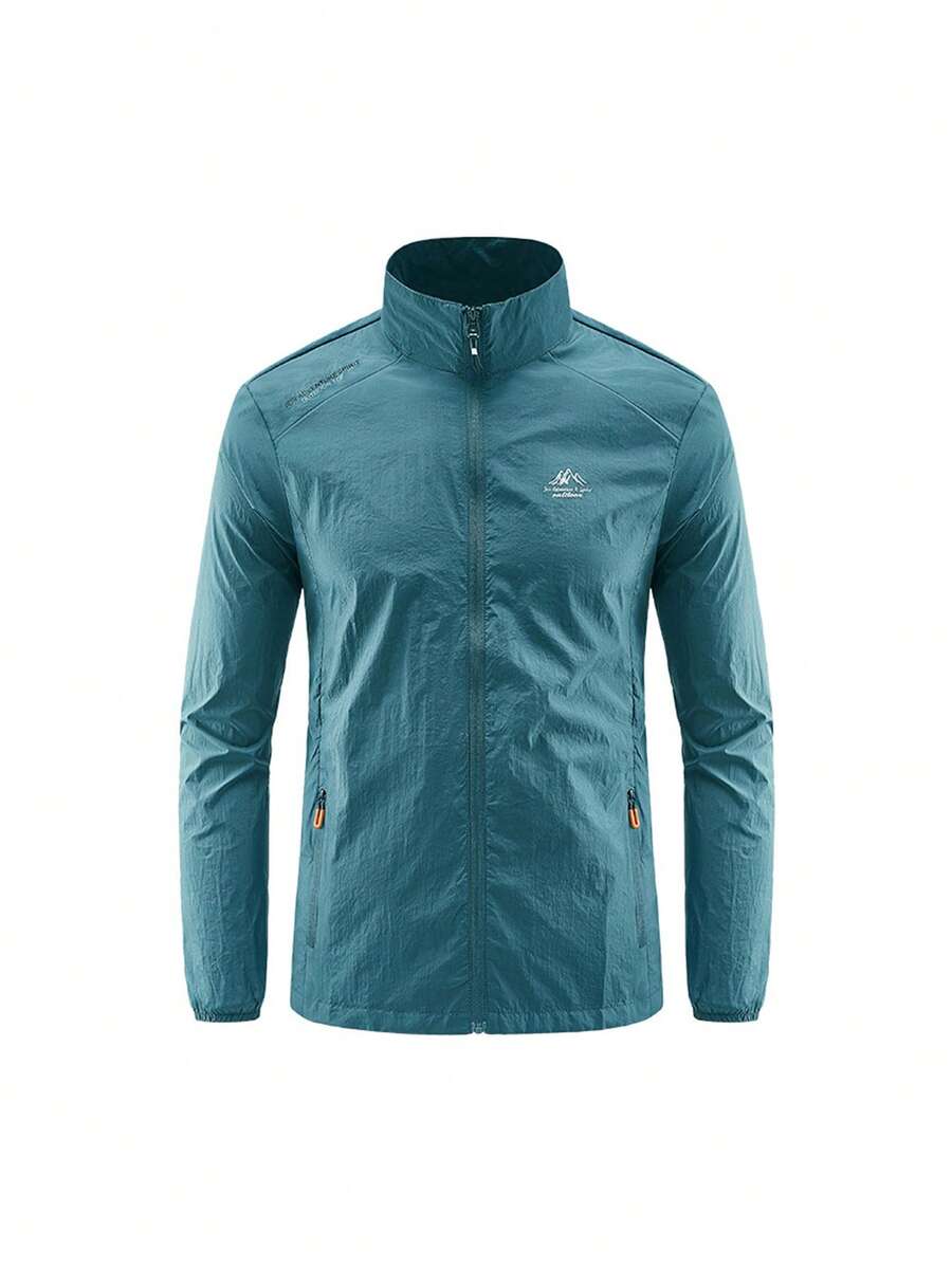 Men's UV+ Sun Protection Jacket - Breathable, Waterproof And Ultra Lightweight For Outdoor Sports - Mint Blue - View 1