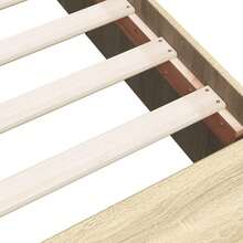 vidaXL Bed Frame Processed Wood Sonoma Oak Color 135x190 Cm - Brown - View 8