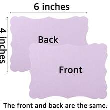 50 Pack Blank Kraft Cards Cardstock Thick Paper Brown Greeting Cards For DIY Gift Card Menus, Baby Shower And Wedding Invitations (Pink, 5 Colors, 5x7IN)-401784 - 紫色 - 查看 3