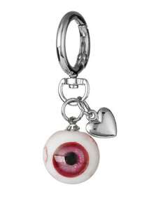 1pc Gothic Devil's Eye Resin Heart Halloween Eye Keychain - Multicolor - View 9