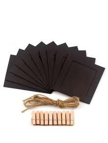 21 piezas/Set Banderín de fotos de papel, Set de banderín, clips y cuerda, Marco de fotos de pared de papel blanco, Fondo decorativo colgante de fotos para bodas, aniversarios, cumpleaños, fiestas, decoración del hogar, decoración de escritorio DIY (con clips y cordel) Envío aleatorio