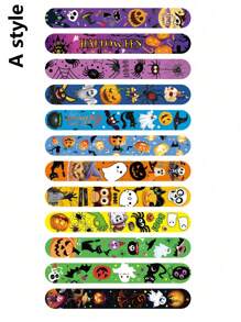 12pcs Colorful Plastic Clapping Bracelets, Cute Mermaid Pattern Clapping Wristbands, Creative Party Clapping Rings, Gift - Multicolor - View 12