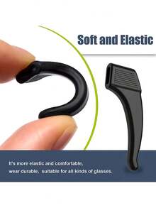 5/10pcs Silicone Ear Hook Anti-Slip Glasses Leg Ear Sleeve Bracket Fastener Fashion Glasses Accessories Grip Anti-Fall Eyewear Holder Body Care For Travel,Outdoor,Sport,Office,School,Belt,Glasses