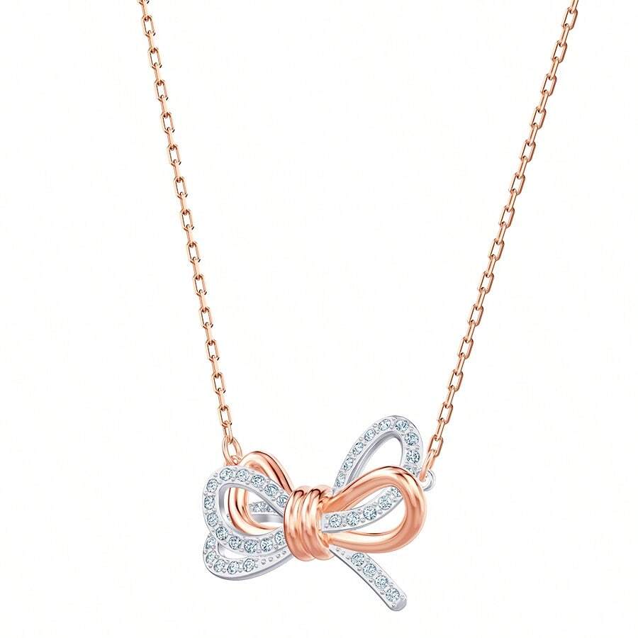 Swarovski SWAROVSKI LIFELONG BOW Romantic Bow Necklace, Collarbones Chain Necklace, Gift For Girlfriend, Christmas Gift, Valentine's Day Gift, Qixi Festival Gift, Birthday Gift
