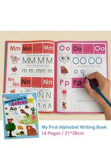 Cuaderno de práctica de escritura a mano de números españoles A4, libro de práctica de escritura cognitiva para educación de la primera infancia - Multicolor - Ver 11